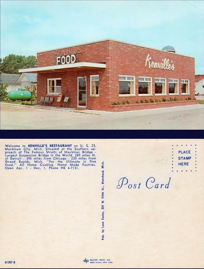 Kenvilles Restaurant - Old Postcard (newer photo)